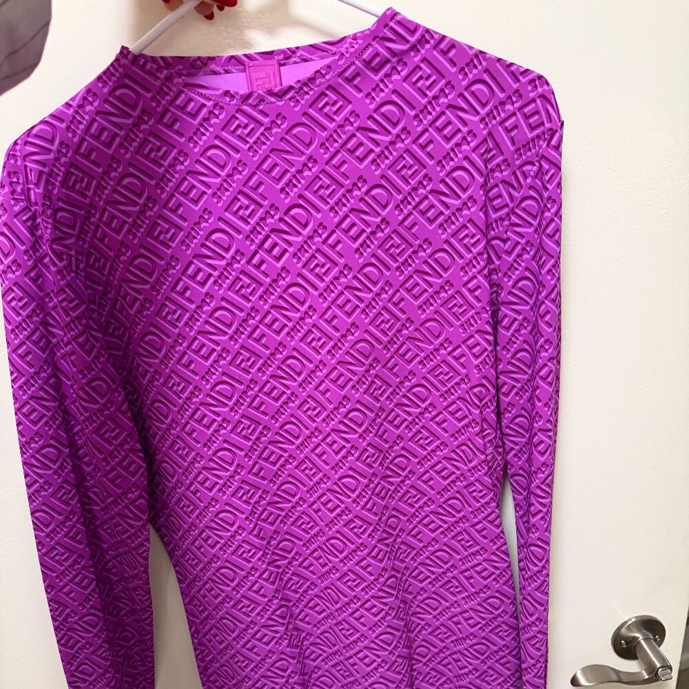 FENDI X SKIMS | MOCK NECK LONG SLEEVE BODYSUIT